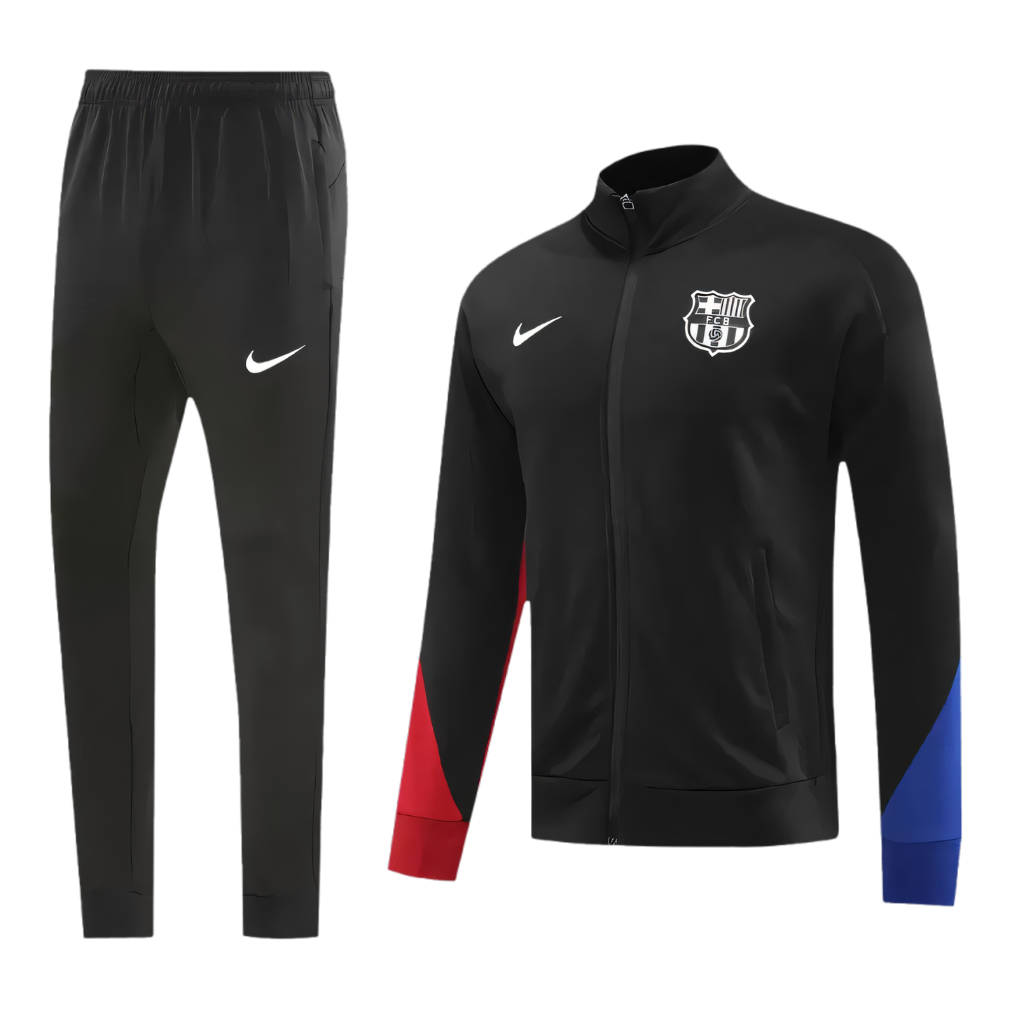 Barcelona Tracksuit Black Full Zip 2024/25