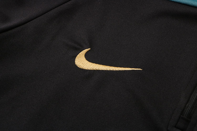 Portugal 1/4 Zip Black Tracksuit