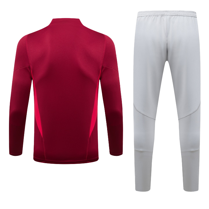 Arsenal 1/4 Zip Tracksuit Red/Grey