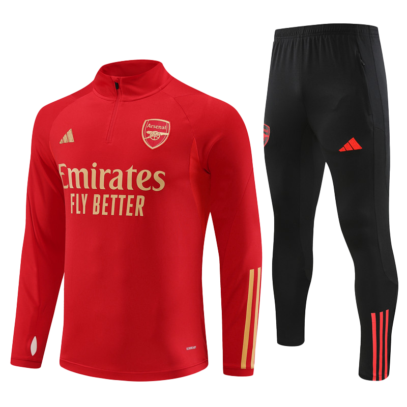 Arsenal 1/4 Zip Tracksuit Red