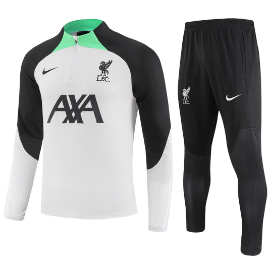 Liverpool 1/4 Tracksuit Black/White/Green