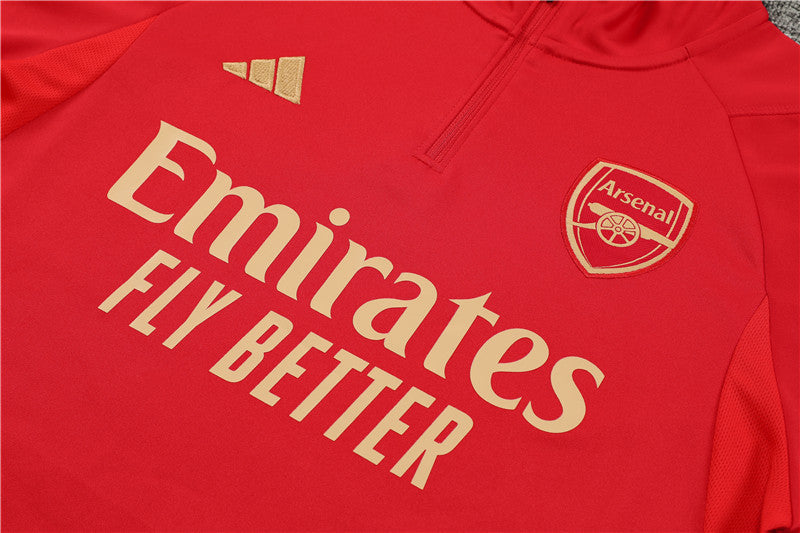 Arsenal 1/4 Zip Tracksuit Red