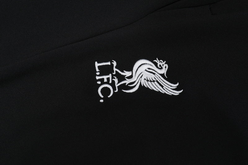 Liverpool 1/4 Tracksuit Black/White/Green