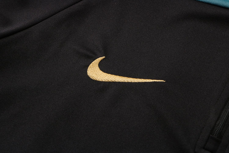 Portugal 1/4 Zip Black Tracksuit