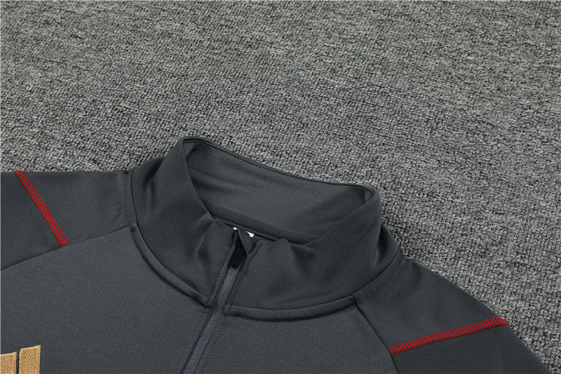 Arsenal 1/4 Zip Tracksuit Black