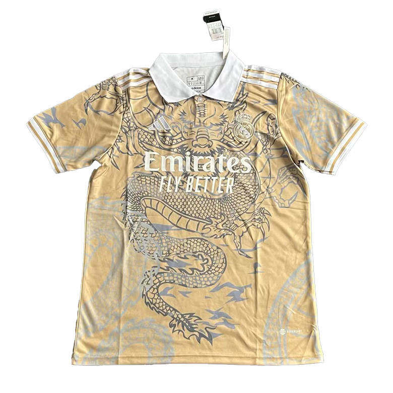 Real Madrid x Gold Chinese Dragon Jersey 2023/24